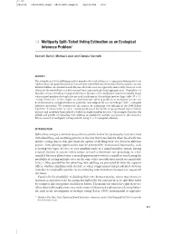 14 Multiparty Split-Ticket Voting Estimation As an Ecological Inference Problem∗