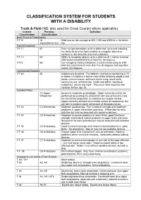 Disability Classification System