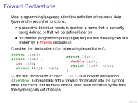 Forward Declarations