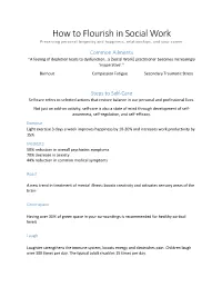 How to Flourish in Social Work Infographic Transcript