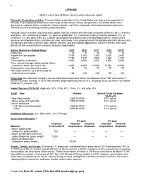Lithium Data Sheet