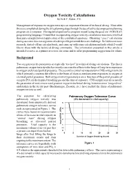 Oxygen Toxicity Calculations by Erik C