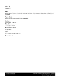Sleeping Coordination for Comprehensive Sensing Using Isotonic Regression and Domatic Partitions