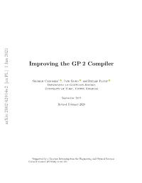 Improving the GP 2 Compiler