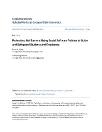 Protection, Not Barriers: Using Social Software Policies to Guide and Safeguard Students and Employees
