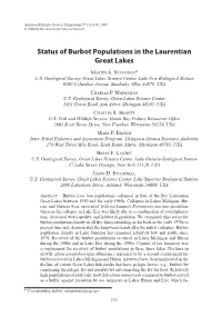 Status of Burbot Populations in the Laurentian Great Lakes