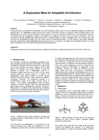 A Deployable Mast for Adaptable Architecture
