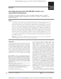 Gene Silencing Associated with SWI/SNF Complex Loss During NSCLC Development