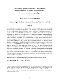 Multiple Equilibria, Toy Models, and Policy Models in a New Macroeconomic Paradigm