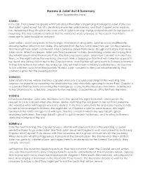 Romeo & Juliet Act 4 Summary