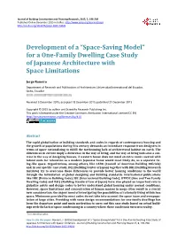 “Space-Saving Model” for a One-Family Dwelling Case Study of Japanese Architecture with Space Limitations