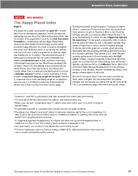 The Happy Planet Index