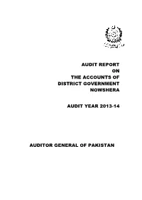 Audit Report on the Accounts of District Government Nowshera