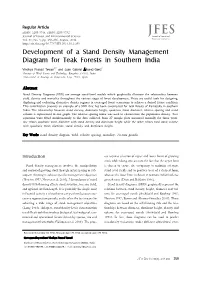 Development of a Stand Density Management Diagram for Teak Forests in Southern India