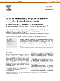 Effect of Pentobarbital on Ph and Electrolyte Levels After Induced Seizure in Rats
