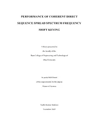 Performance of Coherent Direct Sequence Spread Spectrum