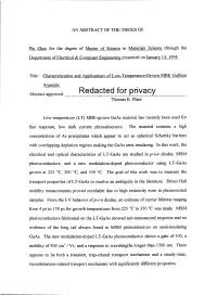 Characterization and Applications of Low-Temperature-Grown MBE Gallium