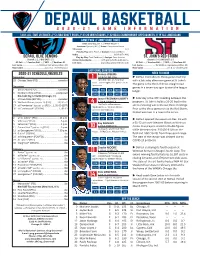 Depaul Basketball 2020-21 Game Information