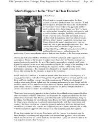 What's Happened to the "Free" in Floor Exercise? Page 1 of 3