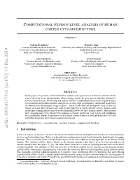 Computational Analysis of Laminar Structure of the Human Cortex Based