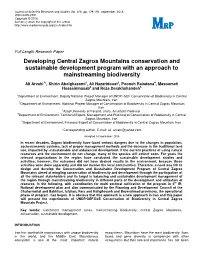 Developing Central Zagros Mountains Conservation and Sustainable Development Program with an Approach to Mainstreaming Biodiversity