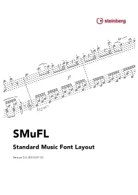 Standard Music Font Layout