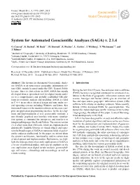 System for Automated Geoscientific Analyses (SAGA) V. 2.1.4