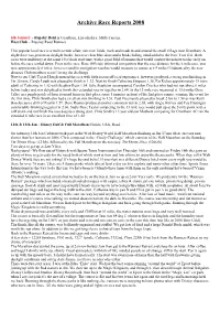 Archive Race Reports 2008