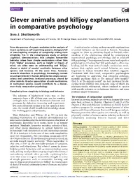 Clever Animals and Killjoy Explanations in Comparative Psychology