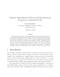Identity, Superselection Theory and the Statistical Properties of Quantum Fields