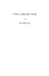 The Larger Task by Jacob Rader Marcus