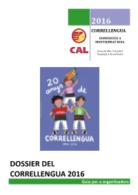 2016 Dossier Del Correllengua 2016