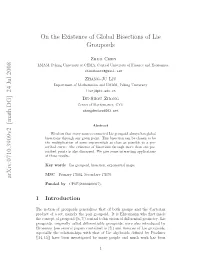 On the Existence of Global Bisections of Lie Groupoids