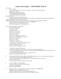 Order of Precedence – OPNAVINST 1710.7J 1