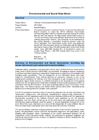 Environmental and Social Data Sheet