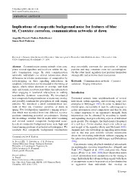 Implications of Conspecific Background Noise for Features of Blue Tit, Cyanistes Caeruleus, Communication Networks at Dawn