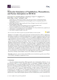 Molecular Simulation of Naphthalene, Phenanthrene, and Pyrene Adsorption on MCM-41