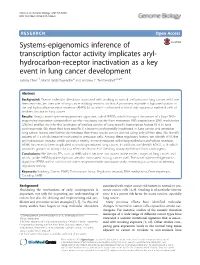 Systems-Epigenomics Inference of Transcription Factor Activity