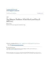 The Murrow Tradition: What Was It, and Does It Still Live?