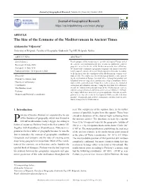 The Size of the Ecumene of the Mediterranean in Ancient Times