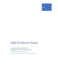 AMCJO Bench Book