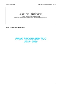 Asp Del Rubicone Piano Programmatico 2018 - 2020