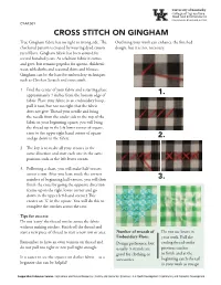 CROSS STITCH on GINGHAM True Gingham Fabric Has No Right Or Wrong Side