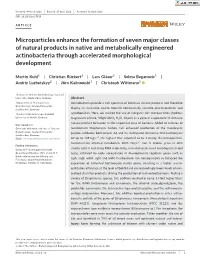 Microparticles Enhance the Formation of Seven Major Classes of Natural