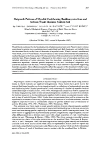 Outgrowth Patterns of Mycelial Cord-Forming Basidiomycetes from and Between Woody Resource Units in Soil