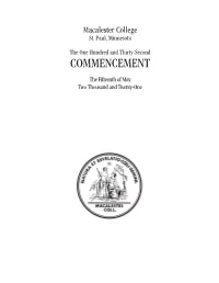 2021 Commencement Program