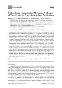 Carbon-Based Nanomaterials/Allotropes: a Glimpse of Their Synthesis, Properties and Some Applications