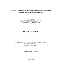 Parasitic Component Analysis and Acoustic Noise Evaluation in Voltage Regulator Modules (Vrms)