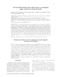 Soil Microbial Biomass Under Mulch Types in an Integrated Apple Orchard from Southern Brazil