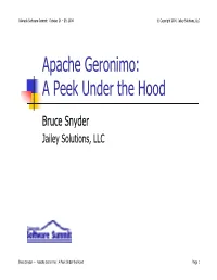 A Peek Under the Hood of Apache Geronimo